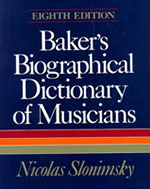 Bakers Biographical Dictionary of Musicians